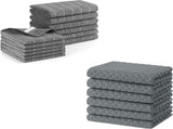 Homaxy Microfiber Kitchen Towels and Dishcloths Set, 12 Pack Soft and Absorbent Dish Hand Towels V1258-DP02-F-145