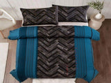 Marble Teal Nero Chevron Luxe Quilt / Doona / Duvet Cover set V745-AQ081948K3
