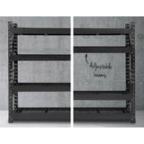 Giantz 2Mx2M Garage Shelving Warehouse Rack Pallet Racking Storage Shelve Black WR-E-2020-200BK-ABC