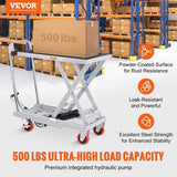 Hydraulic Lift Table Cart, 500lbs Capacity 28.5" Lifting Height, Manual Single Scissor Lift Table V952-DJYYSJPTCHS42SG52V0