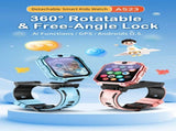 Smart Kids Phone Watch - GPS Tracker Video Call Smartwatch with AI Functions Android OS - Detachable V1258-SMARTWATCH-01-BLU