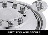 Polished 19.5" 10 Lug Wheel Simulators Stainless Steel Bolt Kit Hubcap Kit Fit for 2005-2020 Ford V952-19.5CBXGLGG000001V0