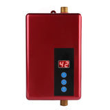 220V 5.5KW Mini Instant Electric Water Heater Tankless Shower Hot Water System Kitchen Red V1294-YM0901-JY21738-01