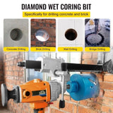 Dry Core Drill Bit, 88.9 mm Diameter 11 Threaded, 241.3mm Depth Diamond Coring Bore Tool with a V952-JJGS13.59.5IN2MQGV0