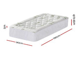 Giselle Bedding 5cm Pillowtop Mattress Topper 1000GSM Thick Soft Bamboo Cooling Pad for Back Pain TOPPER-BAM-5-S