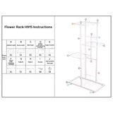 4-Tier Display Shelf Flower Pots Rack Plant Stand Potting Ladder Planter Stand Heavy Duty Storage V1294-YM0901-H38344W