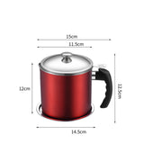 Pot Fats Storage With Lid, Grease Container With Strainer, Stainless Steel Oil Storage Container V1189-WXFWAL-20260319-00222