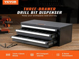 Drill Bit Cabinet, Three-Drawer Drill Bit Organizer Cabinet for 1mm to 13mm, Steel Drill V952-ZTFPGJX1MMD1B8D3JV0