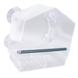 Window Bird Feeder Clear Sturdy Acrylic Window Bird House Feeder with 4 Suction Cups V1294-YM0521-3111230076311