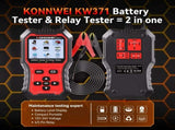 KW371 6V/12V/24V Battery Tester 4/5Pin Relay Tester 2 in 1 battery tester automotive with cranking V1107-806-52518