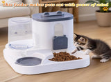 Automatic Pet Feeder 2-in-1 Bowl for Cats and Small Dogs Grey 1 Piece V1258-DP02-BOL-722