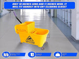20L Deluxe Mop Wringer Bucket Side Press Janitor Commercial Cleaning V63-824801