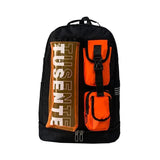 Orange And Black Stylish Sports Backpack with Contrast Pockets - Unisex Gym Bag for Badminton & V888-ELOSUNG23894
