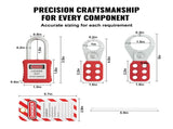 Electrical Lockout Tagout Kit, 59 PCS Safety Lockout Tagout Station With Padlocks, Hasps, Tags, V952-AQSJTZ59JDGXSQ3W2V0