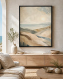 Coastal Drift Floating Frame Canvas Wall Art - Portrait - 40W x 50H cm - Natural Birch V767-PP-CD-4050-FN