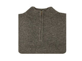100% SHETLAND RAGG WOOL Half Zip Up Knit JUMPER Pullover Mens Sweater Knitted - Charcoal - S V563-SW-HZ-CHRCL29-S
