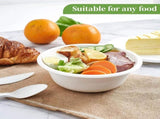 600pcs Disposable Sugarcane Bagasse Round Bowls - 18cm - Bulk V563-BA1811-30-20PK