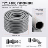 25.4 mm Flexible Electrical Conduit, 30.5 m, PVC Liquid-Tight Conduit Non-Metallic with 5 Straight V952-PVCYMDQDG1INFF00ZV0