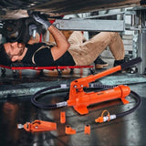 4 Ton Porta Power, Portable Hydraulic Jack with 3.9 ft/1.2 m Oil Hose, Auto Body Frame Repair V952-FLDTJH4ABSTPUKFMBV0