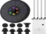 Solar Water Fountain with LED Lights Bird Bath Garden Pump V1263-JX-5571