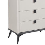 Tallboy with 5 Storage Drawers MDF Combination of Champagne and Black Colour V43-TBY-MAXL