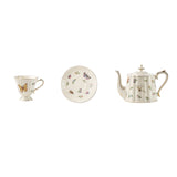 French coffee cup and saucer teapot set V488-TP-BB, TCS-BB