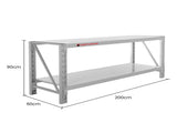 Centurion 2-Layer Work Bench 400kg - Grey BCH-2LY-GY