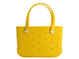 Waterproof Hexagon Mesh Beach Bag Large Capacity Travel Storage Tote for Swimwear Towel Sunglasses V1258-BAG-HS04-M-YEL