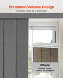 VEVOR Panel Track Blinds Extendable Track 116 cm to 218 cm W Trimmable Dark Gray V952-MBGDBYCW45884QXE6V0