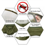 Blue Automatic Pop-Up Mosquito Net Hammock - 200kg Load Capacity, Lightweight Outdoor Camping Gear V888-ELOSUNG13736