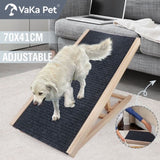 VaKa 70cm Foldable Dog Pet Ramp Adjustable Height Dogs Stairs For Bed Sofa 82006 V465-82006