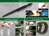 Red box outdoor survival equipment, wilderness survival treasure box toolbox set, adventure travel, V1197-GJ-072101