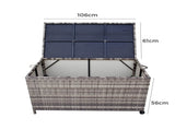 Outdoor PE Wicker Storage Box Garden 320L-Grey V264-OTF-506S-LGR