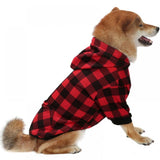 Big ! Pet Dog Plaid Hoodie Sweaters with Hat, Dog Warm Winter Dog Coat for Small Medium Large Dogs S V1189-WXFWAL-20260319-01108