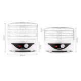 Devanti 5 Trays Food Dehydrator Fruit Dehydrators Pet Beef Jerky Dryer White FD-B-1142-5T-WH