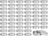 Moretoes 60 Pack Tins, 2Oz Metal Round Tins, Aluminum Tin Cans Containers with Screw Lid for Lotion V1259-DP01-F-56