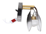 Clear Shell Shape Wall Sconce Light Modern Wall Lamp with Glass Lampshade for Living Room Bedroom V1294-YM0901-3119240095911
