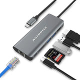 Astrotek USB-C Dock 6-in-1 Multiport Hub/Docking Station with 60W Power 1xHDMI 4K GLAN 2xUSB3.0 Card V1202-V2-CBAT-USBCDOCK6