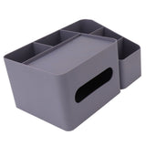 Tissue Box Organizer with Lid Plastic Exquisite Smooth Surface Tissue Desk Organizer for Home Office V1294-YM0706-3117230170013