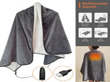 3-Setting Electric Heating Shawl USB Rapid, Portable & Machine Washable, Multifunctional V1232-DRT001