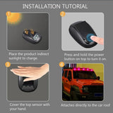 Solar Car Roof RGB Strobe Light with Remote Control, Smart Sensing Marker Light, Waterproof, 8 V1366-AZ2-W-11483
