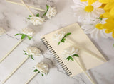 28 Pcs Valentine's Day Flower Rose Pens Valentine Gifts Artificial Floral 0.5mm Black Ink Gel Pen V1259-DP01-A-5621