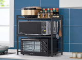 CARLA HOME 3-Tier Microwave Oven Rack with Adjustable Metal Kitchen Shelf Stand for Countertop LSB-36248