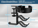 4 in 1 Desk Cup Holder with Headphone Hanger and Controller Stand Gaming Accessories, Universal V1259-DP01-A-4172