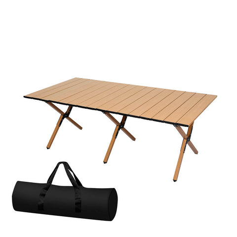 Levede Folding Camping Table Foldable Oak OD1042