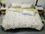 4 Piece Green Floral Comforter Set Size, Breathable Comforter Bedding Set, Bed in a Bag Queen, V1369-AZ3-W-10082
