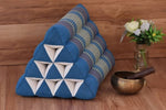 Mothers day gift Thai Triangle Pillow Backrest Cushion Kapok Filled_Light BLUE or RED V277-MDGTTPBC