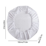 Waterproof Bed Sheet with Breathable Fabric, Queen Size 182x216cm Mattress Protector for Spill V1366-AZ2-W-14900