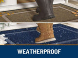 Indoor Outdoor Doormat, Rubber Non-Slip Entrance Mat for Scraping Mud, Sand and Dust from Shoes, Low V1189-LC-LY-00183