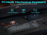 SOLAKAKA Ki99 Pro 99-Key Gasket Mechanical Keyboard Tri-Mode Hot-Swap Knob XFF3-KYKI99P-BL